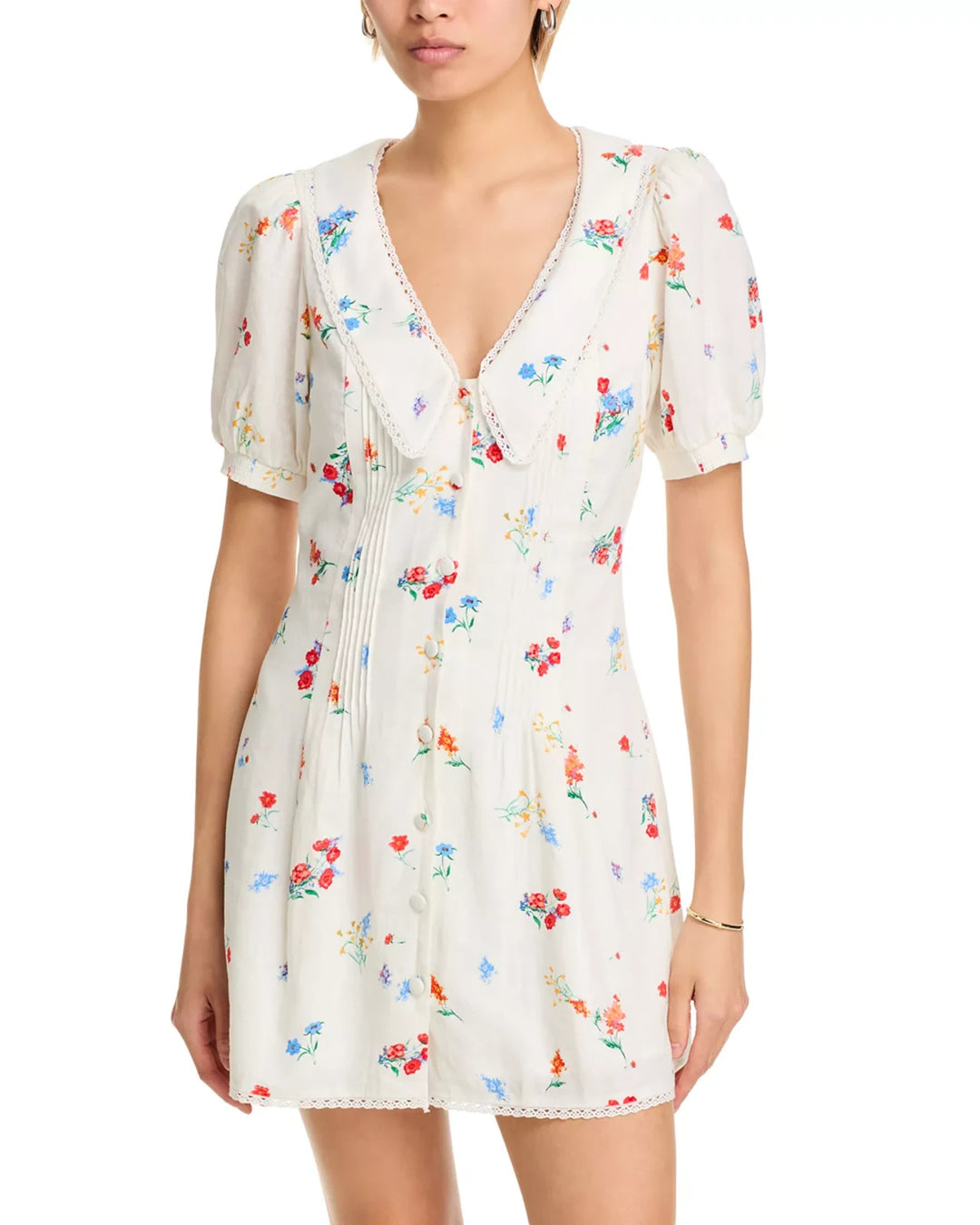 WAYF Berkleigh Collar Mini Dress MSRP $108