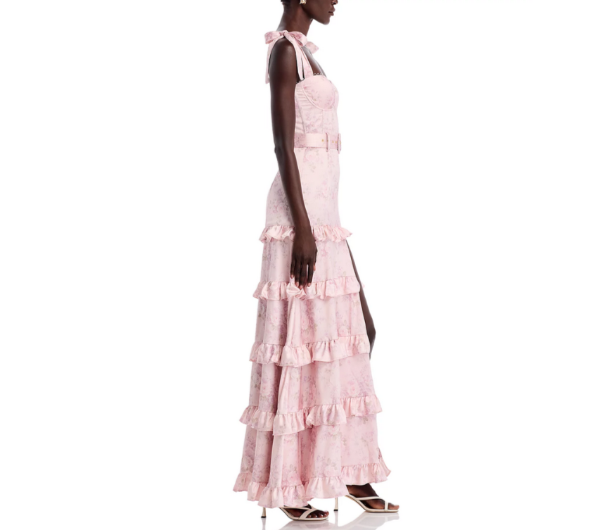 V. Chapman Lisianthus Sleeveless Ruffled Corset Gown MSRP $495