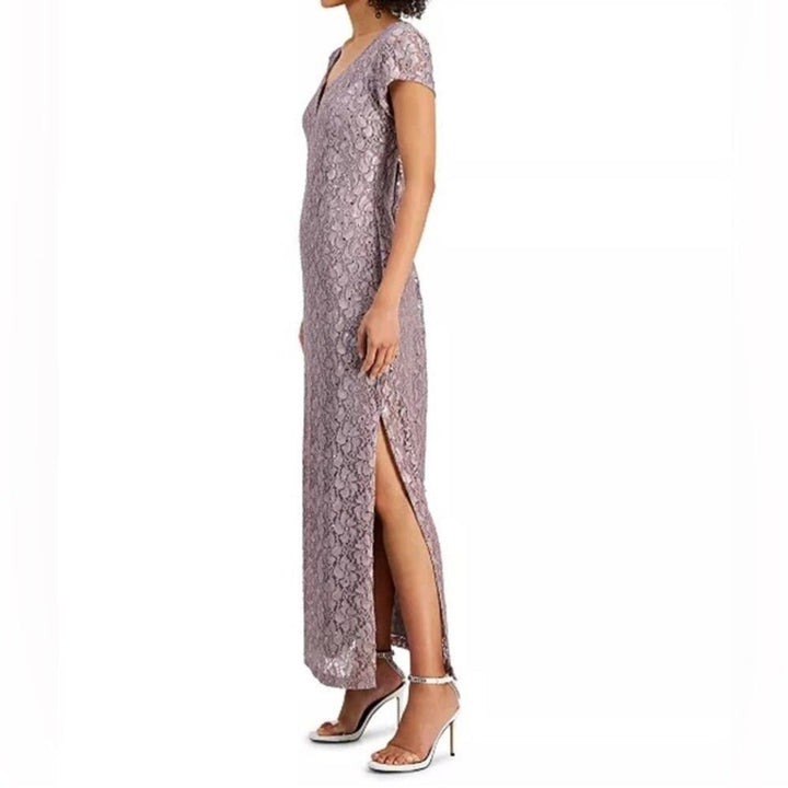 Connected Sequined-Lace Maxi Dress MSRP $109