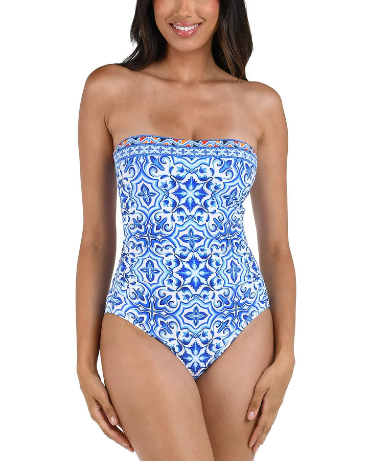 La Blanca Alboran Printed One Piece Swimsuit MSRP $130