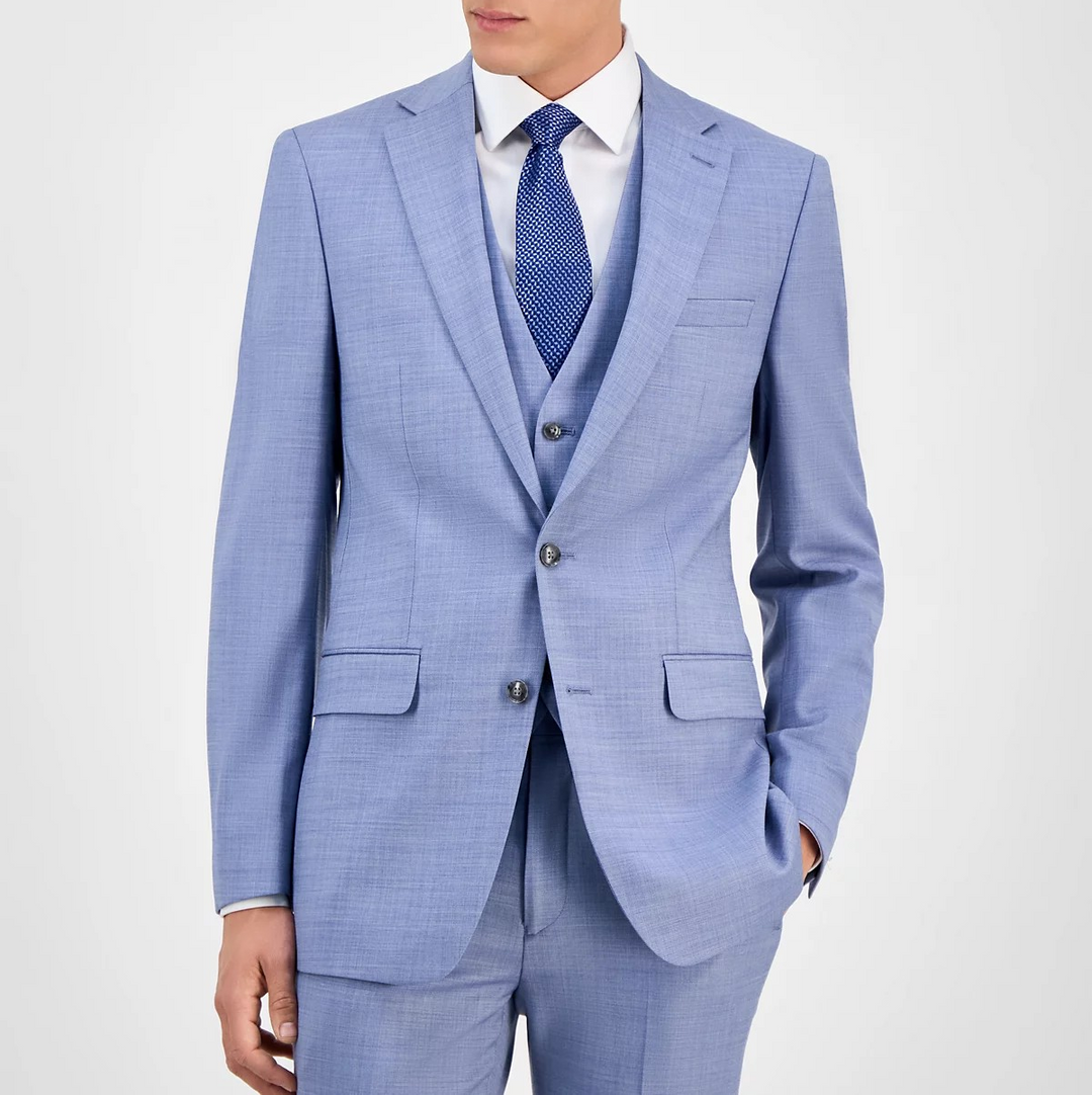 Calvin Klein Men's Slim-Fit Wool-Blend Stretch Suit Jackets MSRP $460