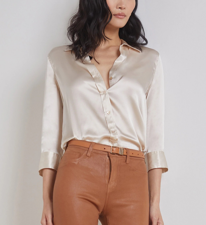 L'Agence Dani Silk Blouse MSRP $345