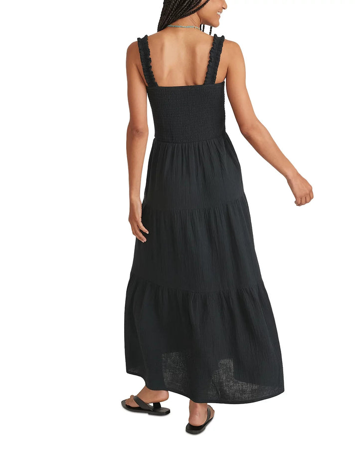 Marine Layer Selene Smocked Maxi Dress MSRP $128