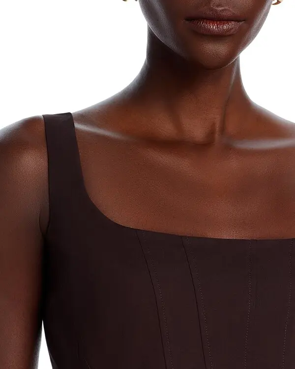 Wayf Desi Corset Ruffle Hem Top MSRP $69