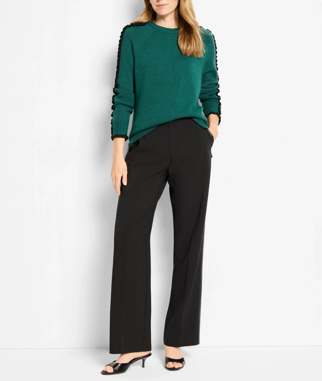 Nic+Zoe Ruffled Down Sweater MSRP $158