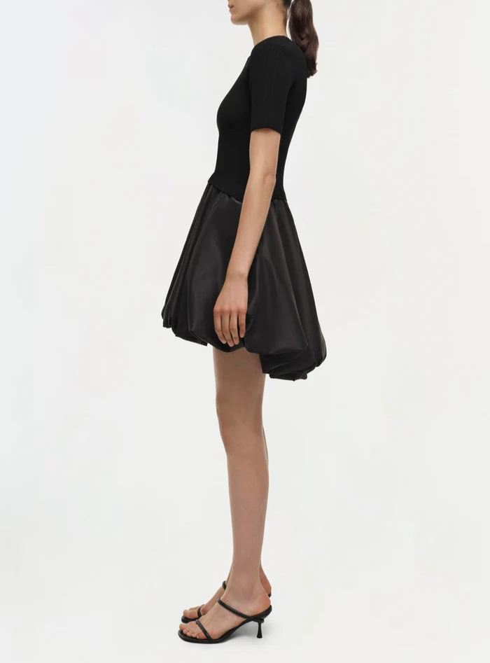 Simkhai Kenny Short Sleeved Bubble Mini Dress MSRP $645
