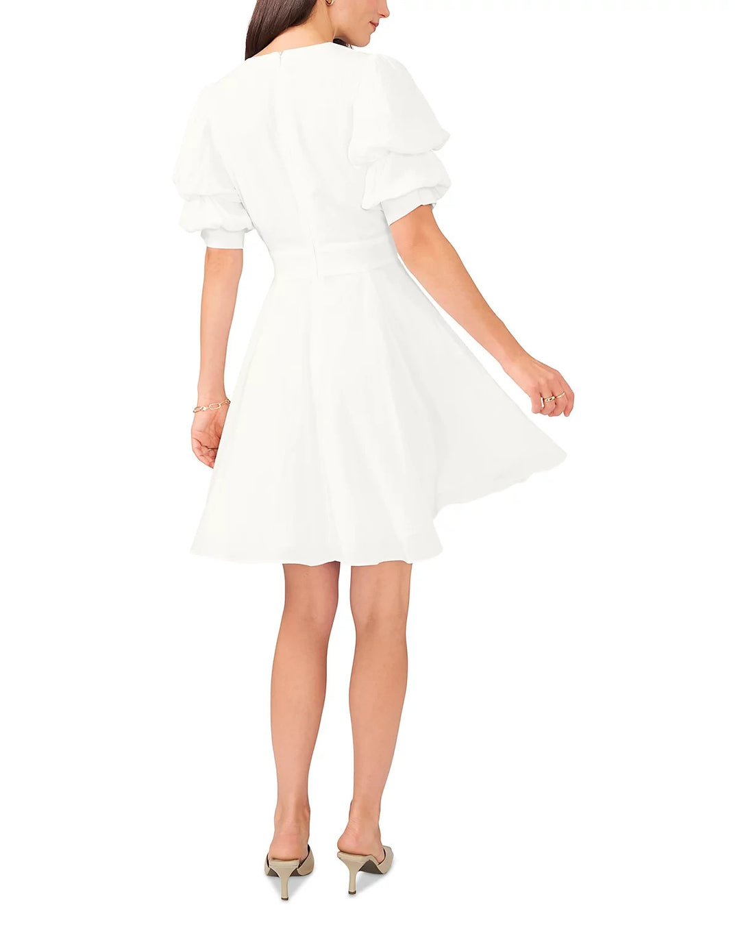 1.STATE Bubble Sleeve V Neck Dress MSRP $89