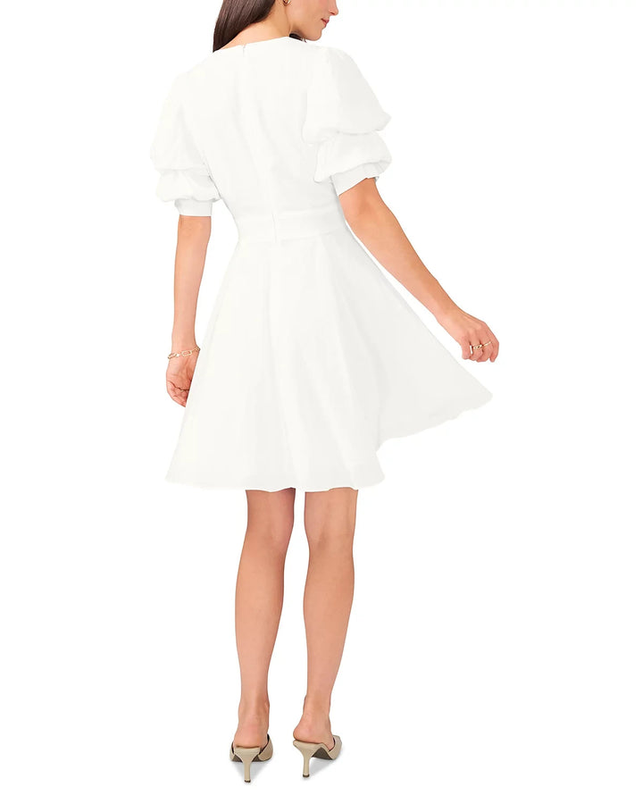 1.STATE Bubble Sleeve V Neck Dress MSRP $89