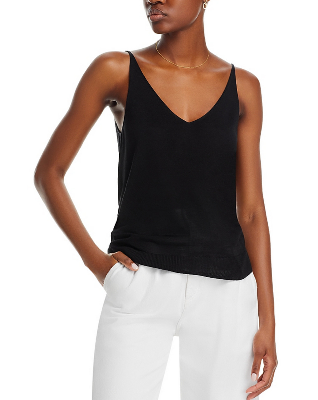 Theory Silk Knit V Neck Tank MSRP $215