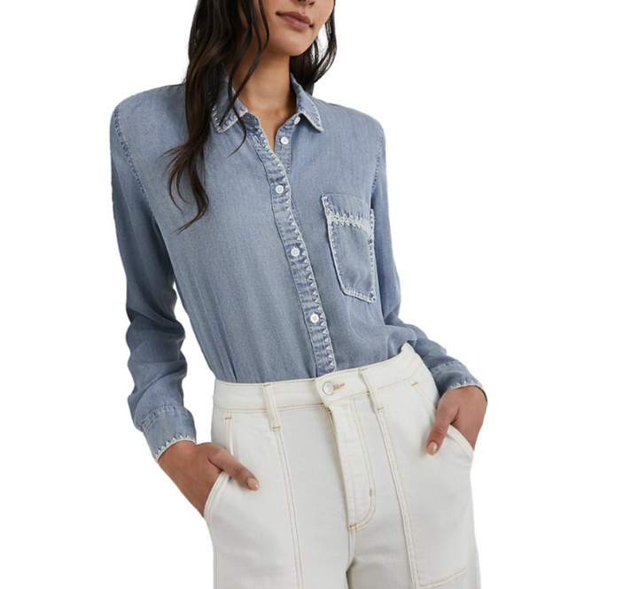 Rails Saya Button Front Shirt MSRP $188