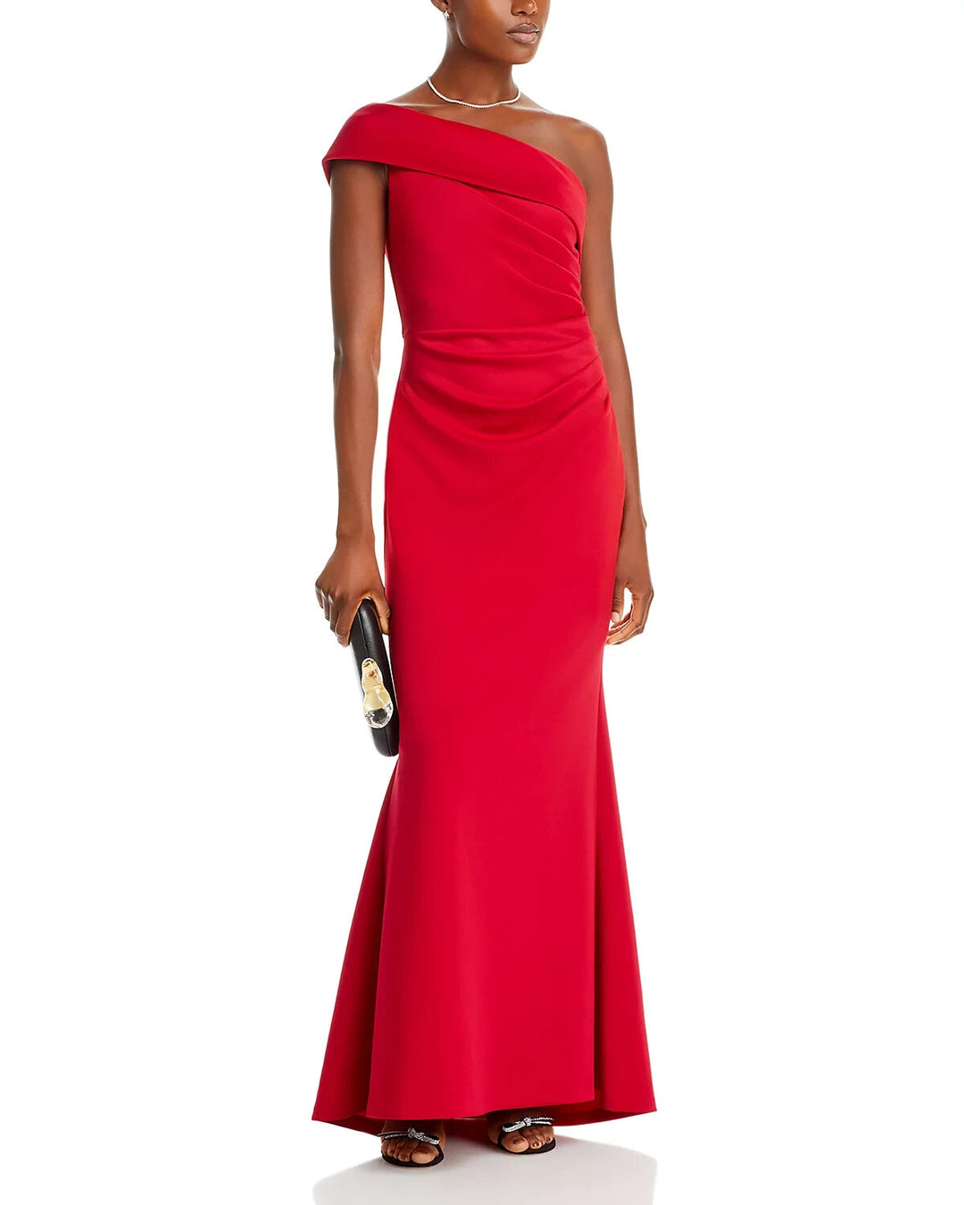 Eliza J One Shoulder Satin Gown MSRP $188 – DGFOutlet Eliza J One Shoulder Satin Gown MSRP $188 – DGFOutlet