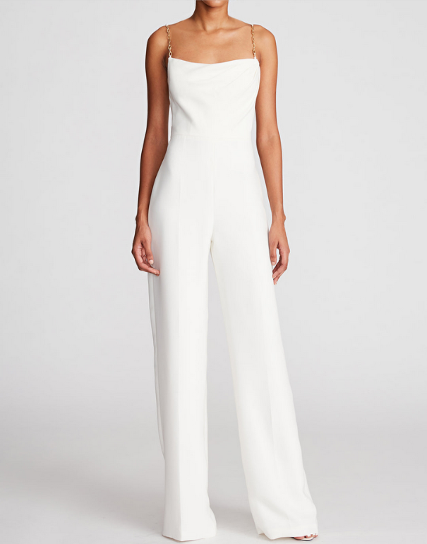 HALSTON Brea Scoop Neck Sleeveless Jumpsuit MSRP $495