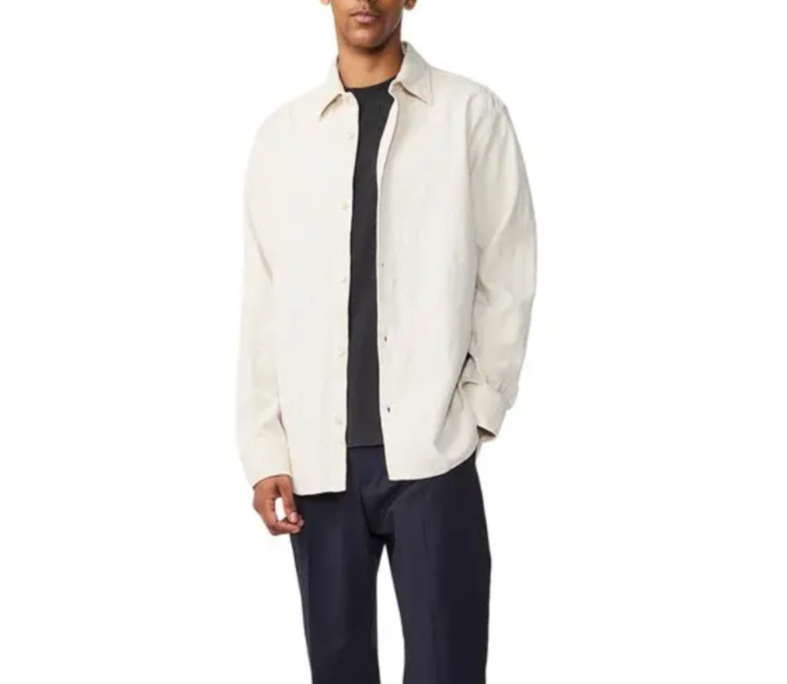 NN07 Freddy Button Front Long Sleeve Shirt MSRP $245