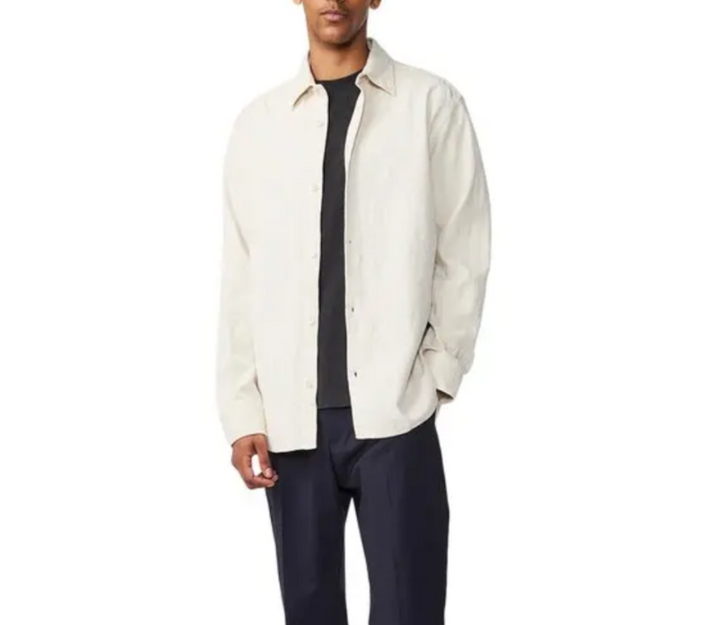 NN07 Freddy Button Front Long Sleeve Shirt MSRP $245