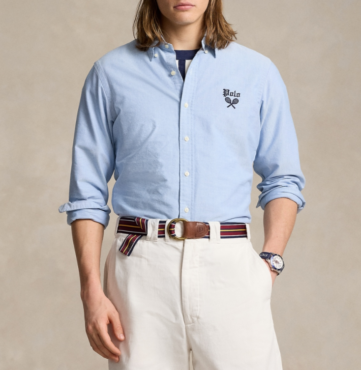 POLO Ralph Lauren Classic-Fit Embroidered Oxford Shirt MSRP $148