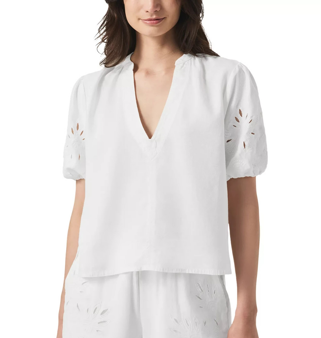 Splendid Cayden Embroidered Blouse MSRP $138