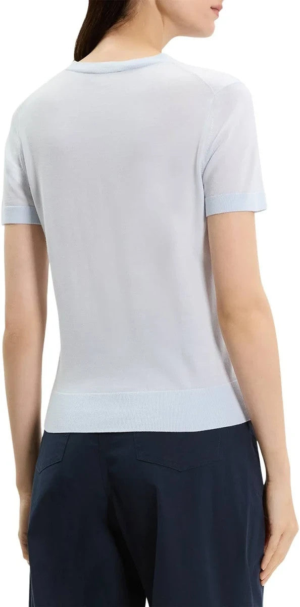 Theory Lightweight Wool Short Sleeve Top MSRP $215