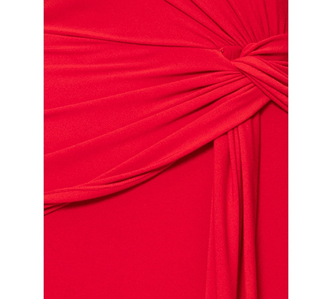 XSCAPE Petite One-Shoulder Draped-Detail Gown MSRP $209