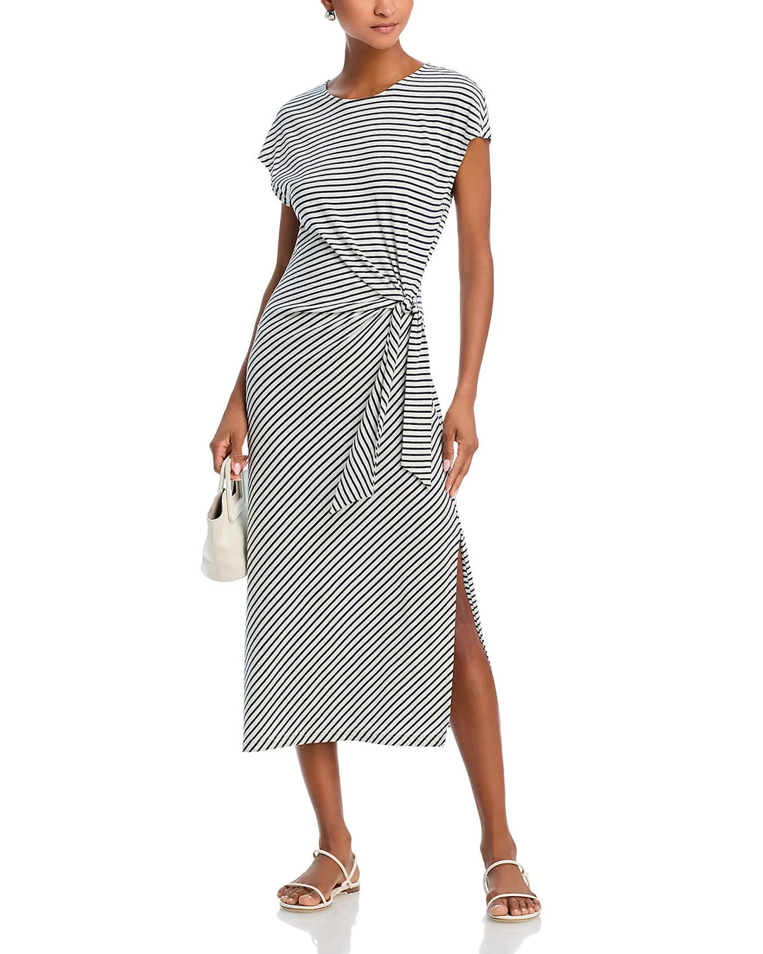 Rails Selah Striped Front Tie Midi Dress MSRP $168