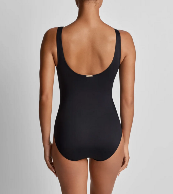 Lauren Ralph Lauren Ring Over The Shoulder Tummy Control One Piece Swimsuit $145