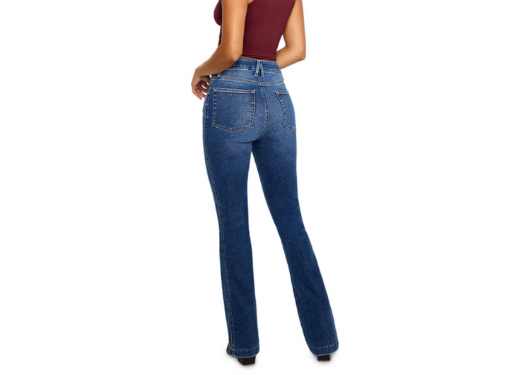 Good American Good Curve Patch Pocket Bootcut Jeans MSRP $169