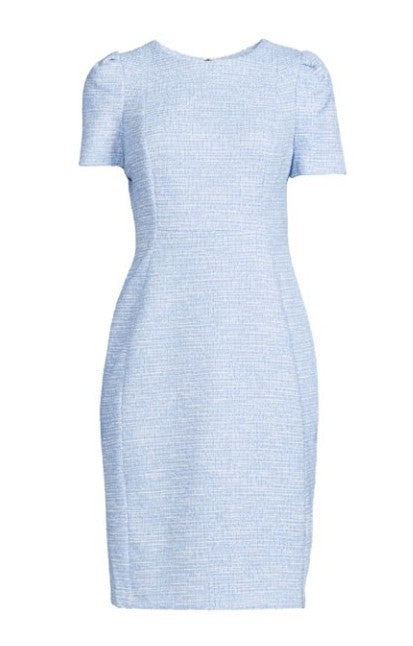 Calvin Klein Petite Tweed Sheath Crewneck Dress MSRP $99