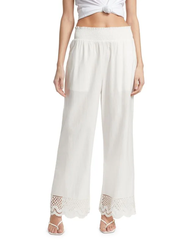 Rails Women's Henrik Cotton Scalloped Pants MSRP $178
