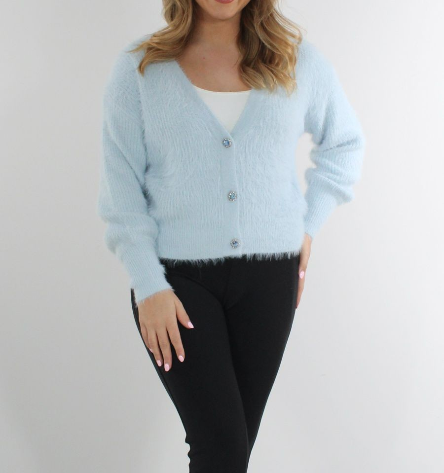 GUESS Keyla Fuzzy Cardigan MSRP $108