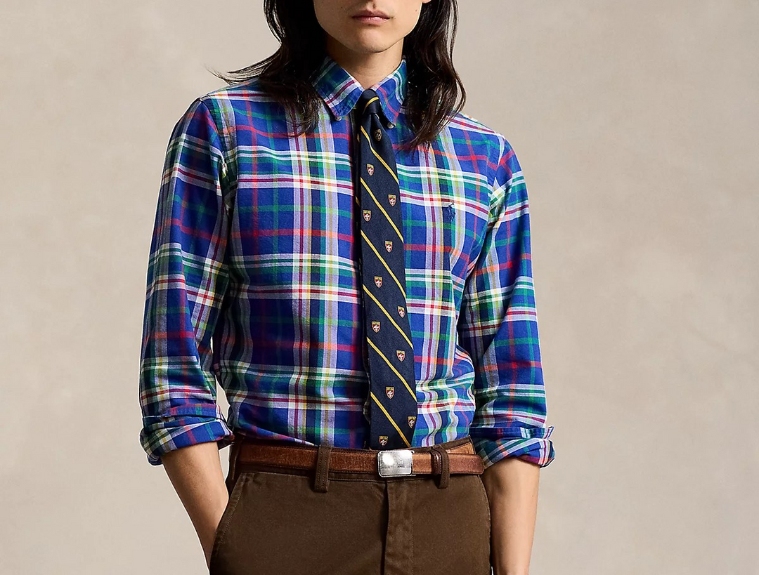 Polo Ralph Lauren Men's Classic-Fit Plaid Oxford Shirt MSRP $125