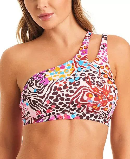 Jessica Simpson Women's One-Shoulder Bikini Top MSRP $56