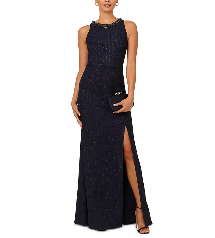 Adrianna Papell Glittered Boucle Gown MSRP $279