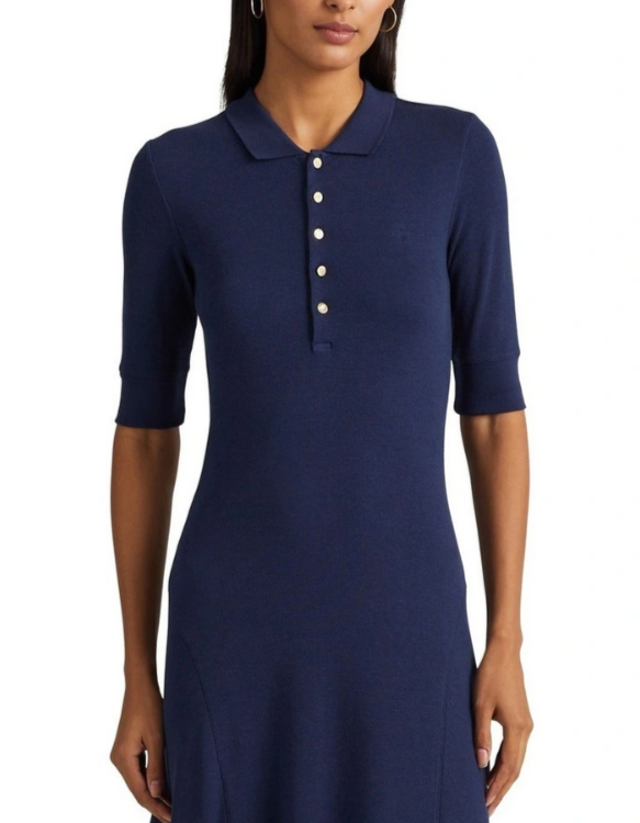 LAUREN Ralph Lauren Cotton-Blend Polo Dress MSRP $145