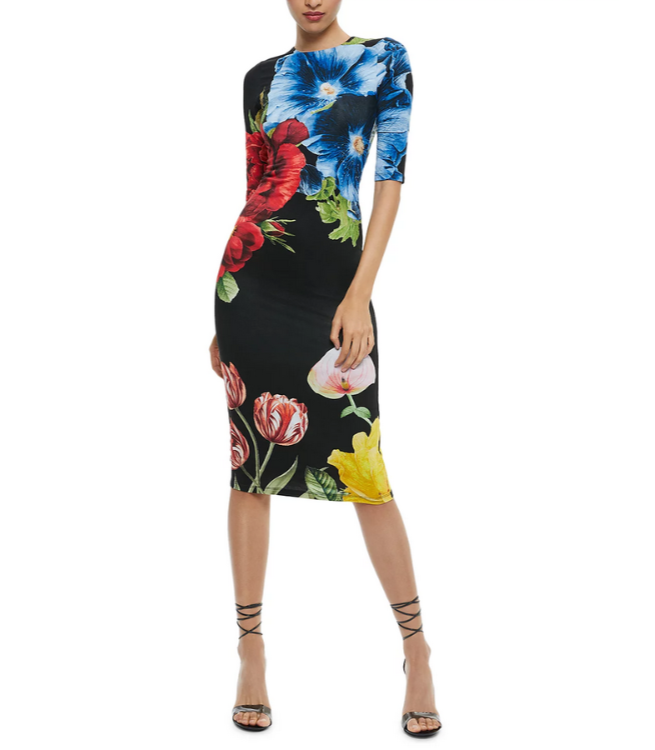 Alice and Olivia Delora Midi Dress MSRP $395