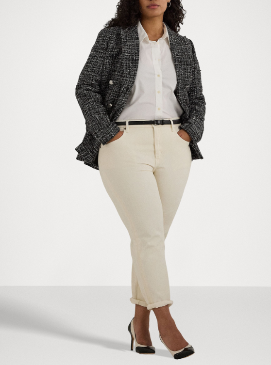 Lauren Ralph Lauren Mid-Rise Tapered Ankle Jeans MSRP $125