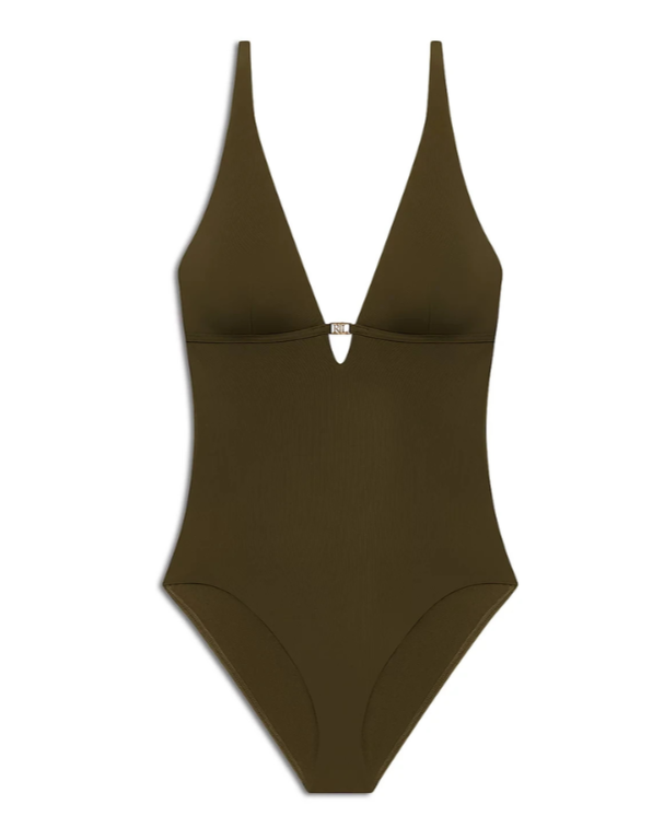 Lauren Ralph Lauren Tall Triangle One Piece Swimsuit MSRP $145