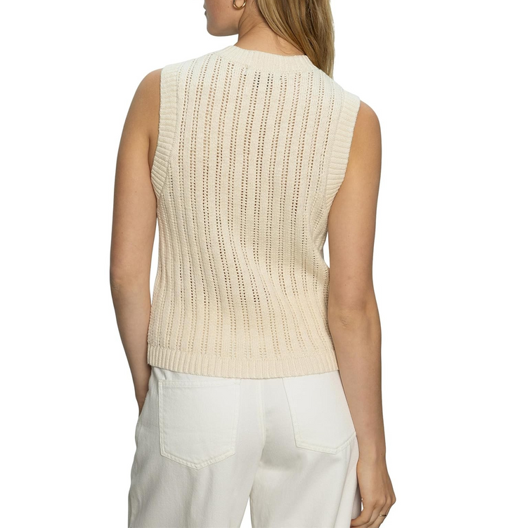 Sanctuary Women's Cotton Pointelle Vest MSRP $59