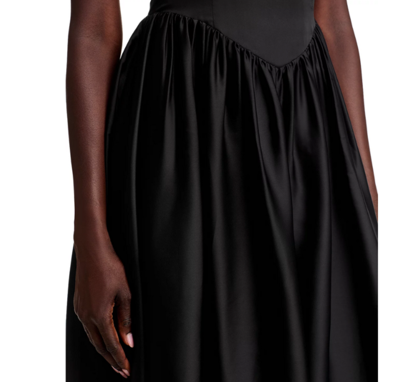 AQUA Satin Organza Midi Dress MSRP $118