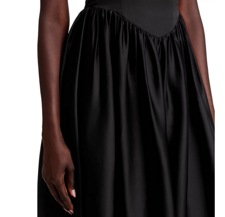 AQUA Satin Organza Midi Dress MSRP $118