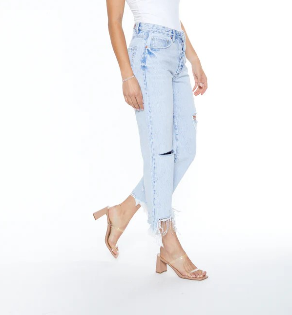 Blue Revival Nash Vegas 90 High Rise Cropped Wide Leg Jeans MSRP $189