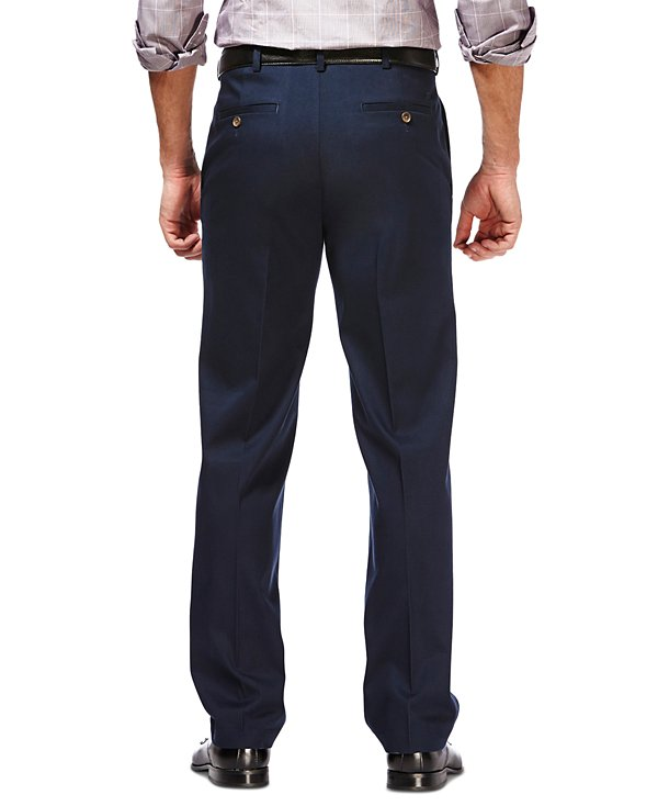 Haggar Men's Premium No Iron Khaki Hidden Expandable Waist Pants MSRP $70