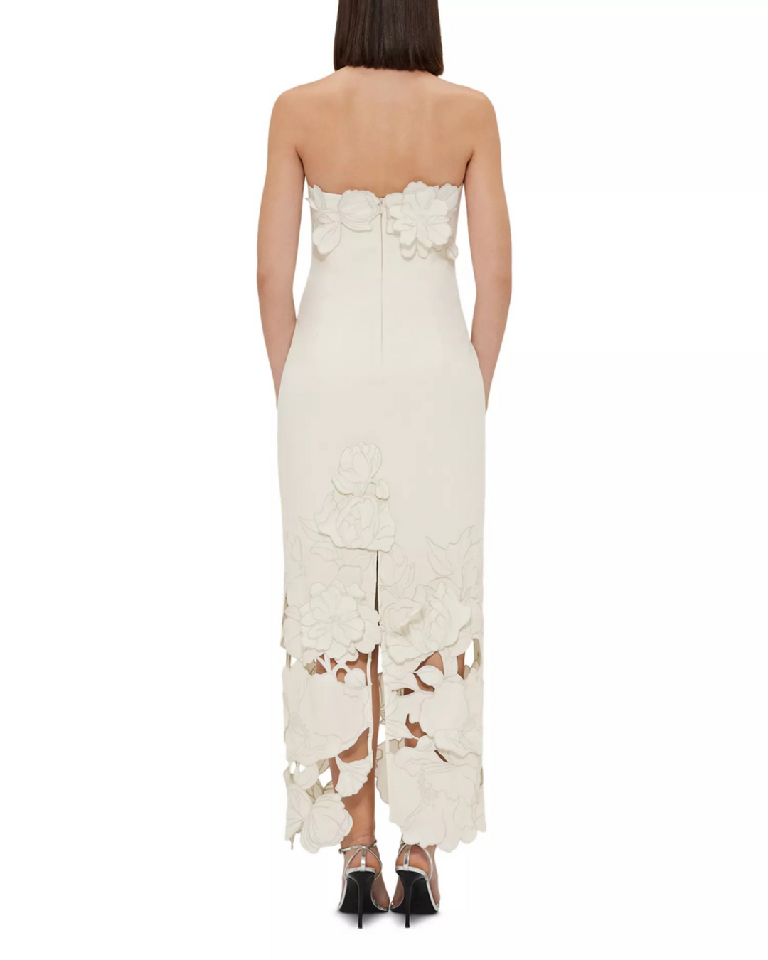 LEO LIN Rayna Crepe Strapless Dress MSRP $895