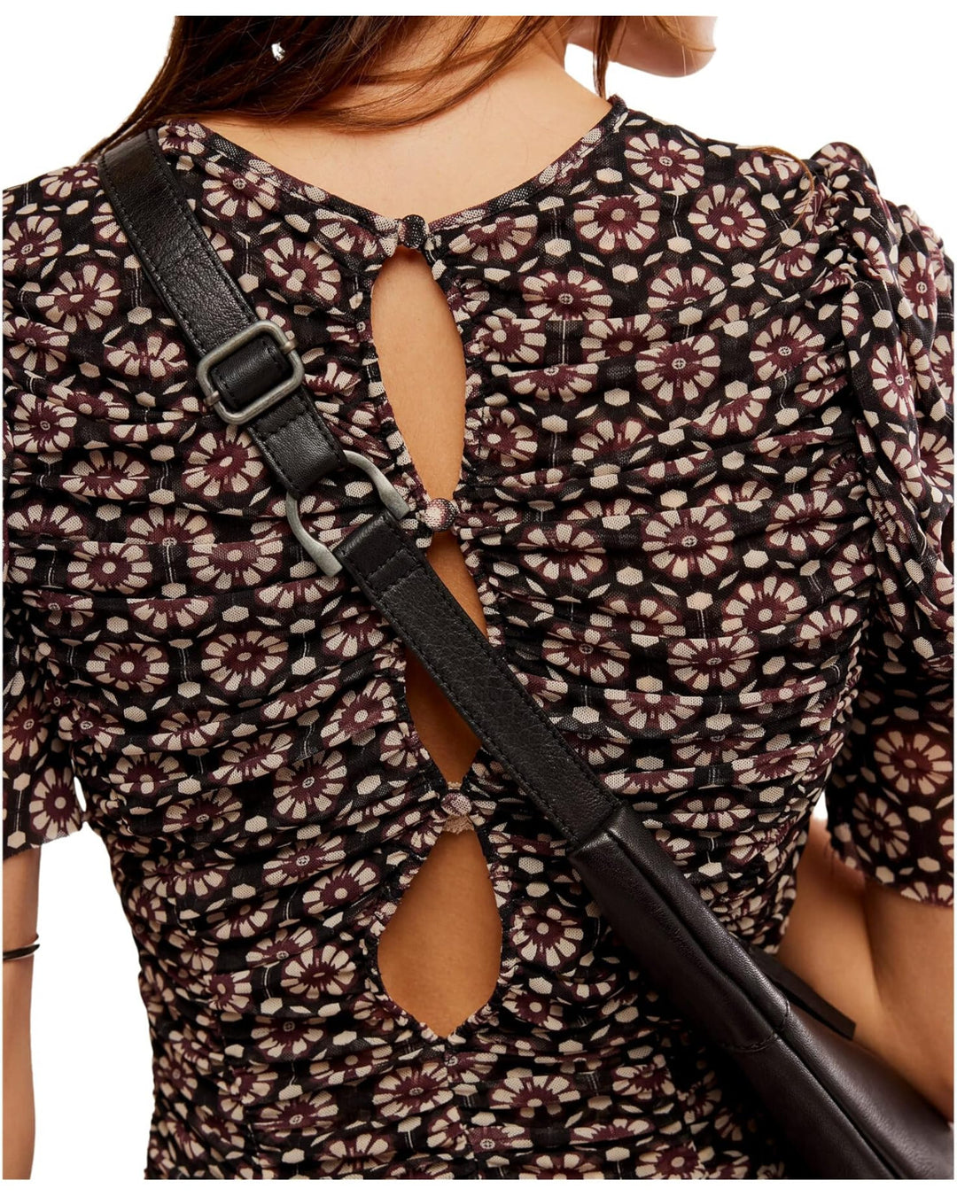 Free People Briella Ruched Midi Dress MSRP $168