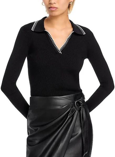 T Tahari Polo Collar Sweater MSRP $68