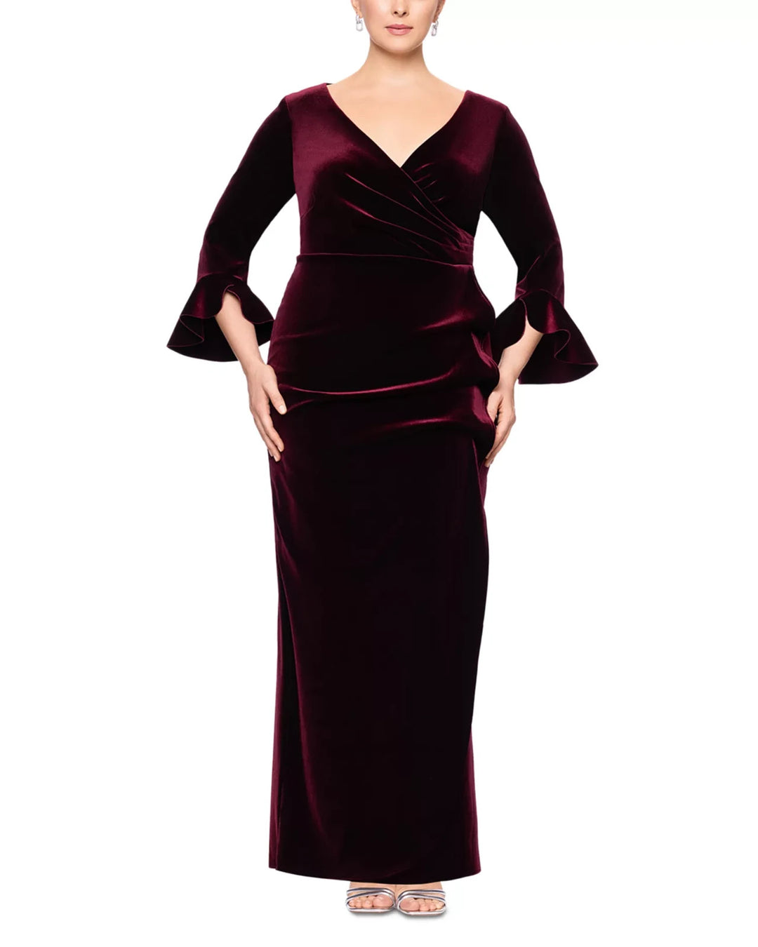 Betsy & Adam Velvet Gown MSRP $268