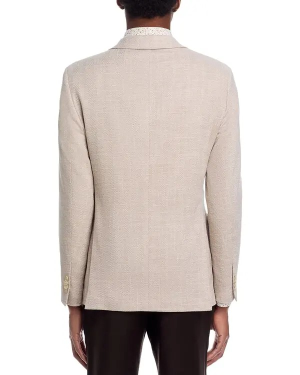 John Varvatos Star Usa Cotton & Linen Chevron Unstructured Sport Coat MSRP $598