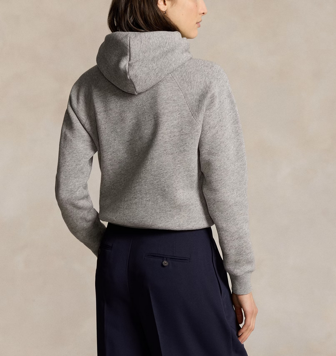 Polo Ralph Lauren Women's Shrunken Fit Fleece Hoodie Sweatshirt MSRP $158