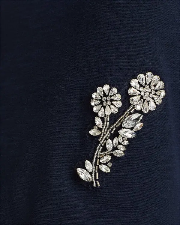 Cinq a Sept Crystal Chrysanthemum Tee MSRP $265