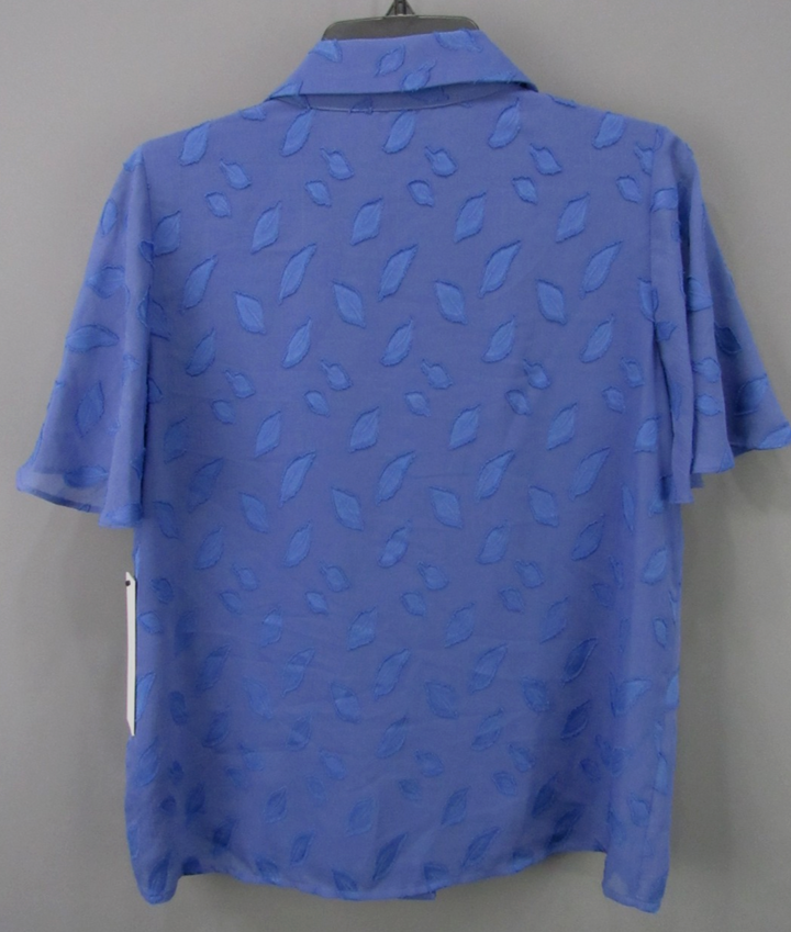 Calvin Klein Flutter Sleeve Printed Blouse MSRP $89