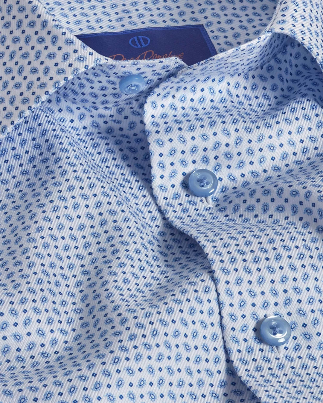 David Donahue Trim Fit Paisley Dress Shirt MSRP $155