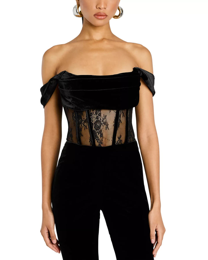 Retrofete Leni Velvet Lace Jumpsuit MSRP $658
